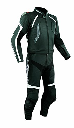 A-Pro Anzug 2 Stück Leder Rennen Motorradsport CE Protektoren Lederkombi Schwarz 58