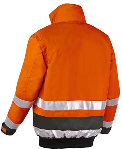 teXXor Pilot Chaqueta de protección de Advertencia Vancouver Impermeable, Resistente al Viento Chaqueta de Trabajo leuchtorange-Grau XXXXL