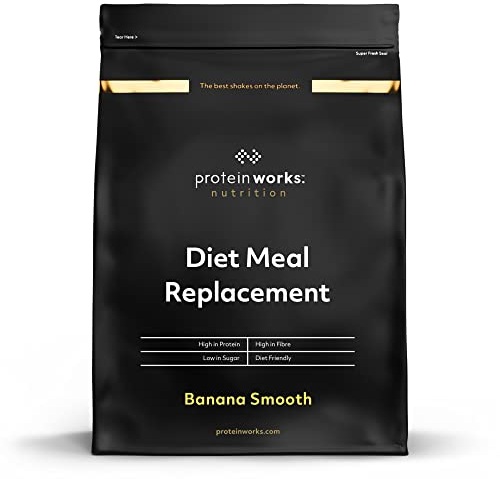 Protein Works - Diet Meal Replacement, Banana Smooth, Nutrient Dense Complete Meal, Immunity Boosting Vitamins, Affordable, Healthy And Quick, 14 Meals, 1kg