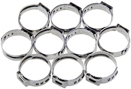 Alkan Schlauchschellen Sortiment Edelstahl 6-21 mm 10-tlg | Edelstahl-Schlauchschellen für Schläuche und Leitungen, Spannbereich 6-21 mm, geeignet für Kfz & Werkstatt