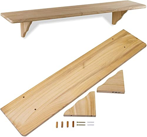 Core Products Pine Shelf - Durable Wall Mounted Floating Wooden Shelf 2, 3, 4 Feet (1180 x 190 x 16 mm)
