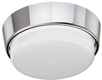 ledscom.de GX53 Lampen-Fassung INEL chrom glänzend rund 90mm Ø inkl. LED Lampe 6,2W 509lm warm-weiß