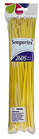 Sempertex - Bolsa de 50 globos sempertex 260 color fashion sólido amarillo (020)