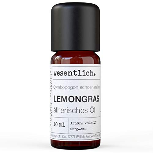 Lemongras Öl - reines ätherisches Öl von wesentlich. - 100% naturrein aus der Glasflasche (10ml)