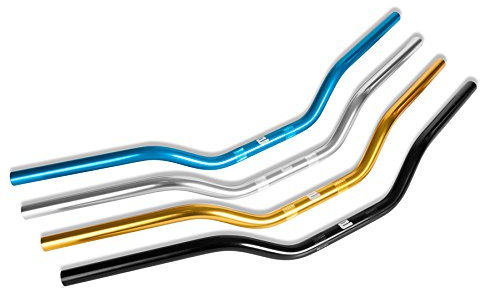 MANUBRIO RACING 22 PIEGA BASSA BARRACUDA MOTO UNIVERSALE ERGAL ALLEGGERITO COLORE ARGENTO