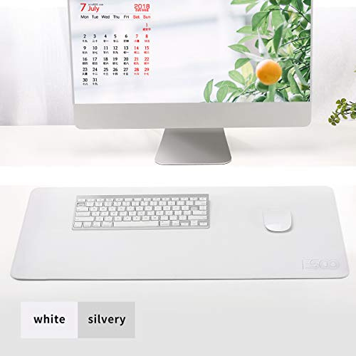 ESCOCO Multifunktionale Schreibtischunterlage, Büro-Schreibtischunterlage, 80 x 40 cm, PU-Leder, ultradünn, wasserdicht, Mauspad, Laptop-Schreibtischunterlage, Doppelnutzung, Schreibunterlage für Büro