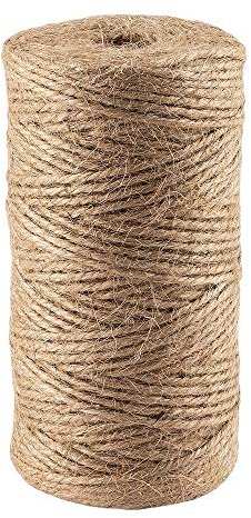 Ideen mit Herz Juteband | 100 m | auf Rolle | Natur | Bastelschnur, Jute-Kordel, Dekokordel | ideal für Haushalt, Garten, Deko, DIY, Basteln (Ø 2 mm)