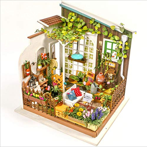 WZM Fai da Te Hut Handmade Model Assembly Art House Casey Flower Room Fai da Te Regalo della capanna,Miller’s Sunshine Garden