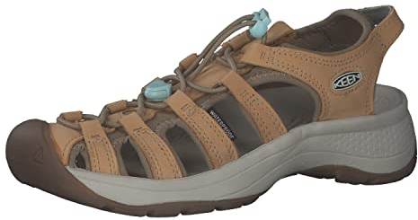 KEEN Damen Astoria West Geschlossene Zehe Sandalen, Doe/Blue Glass-Leder, 37 EU