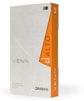 D'Addario VENN G2 Synthetische Altsaxophon-Blätter - Altsaxophon-Blätter mit fortschrittlicher synthetischer Blattkonstruktion aus Polymerfasern, Harz und Naturrohr - Stärke 4.0