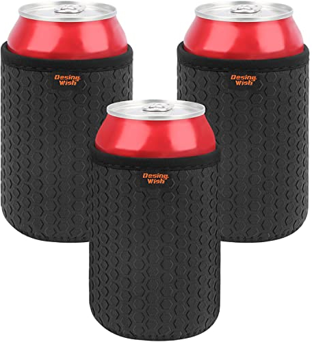 Desing Wish 3 Stück 12oz Standard Getränkekühler Set Dosenkühler Neopren flaschenkühler Manschette Kühlmanschette für Outdoor Unterwegs Party Bierflasche Bier Wasser Weinmanschette Dosen Kühler