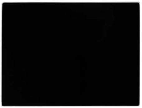 Clear Glass Chopping Board with Plain Black Print - Size 50cm x 40cm - Non Slip Glass Worktop Savers for Kitchen - Great Worktop Protector for Any Food prep
