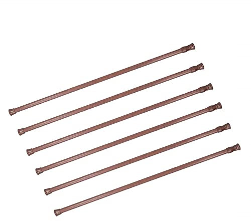 6 Stück Spannstangen, verstellbare Federstahl-Schrankstangen, 71,1 bis 121,9 cm, Spannvorhangstange, Duschstange, Schrankstange, Spannstange, ausziehbare Breite