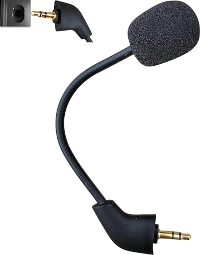 Ersatz-Game-Mikrofon-Galgen für Kingston HyperX Cloud 2 II Cloud Core Cloud Pro CloudX PS5 Computer PC Gaming Headsets vor 2021 (Elliptisches Loch, gerades Ende)