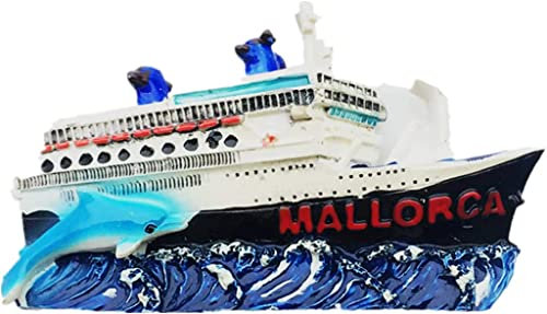 Kreuzfahrtschiff von Mallorca Spanien Kühlschrankmagnet Kühlschrankmagnet Dekoration Magnet Aufkleber Souvenir Harz Basteln