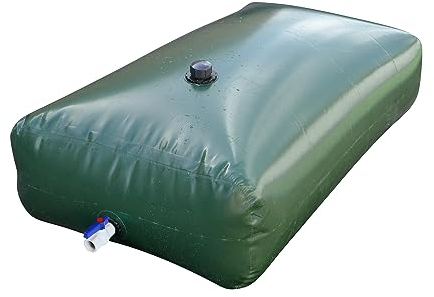 Réserve d’Eau Souple 500 litres - Cuve Flexible Pliable pour Récupération d’Eau de Pluie - Vessie de Stockage Étanche pour Jardin, Terrasse, Potager - Installation Facile Extérieur