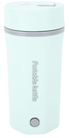 Pequeña Caldera de Agua Caliente, Hervidor Eléctrico Portátil de Acero Inoxidable 304 y PP 500 Ml Control Inteligente de Temperatura para Viajes de Negocios (Enchufe europeo 220V)