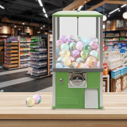 WANGYYDS Máquina De Bolas De Goma, Dispensador De Dulces, Dispensador De Goma De Mascar, Máquina De Almacenamiento De Alcancía, Regalos para Niños, Diseño Moderno,Green