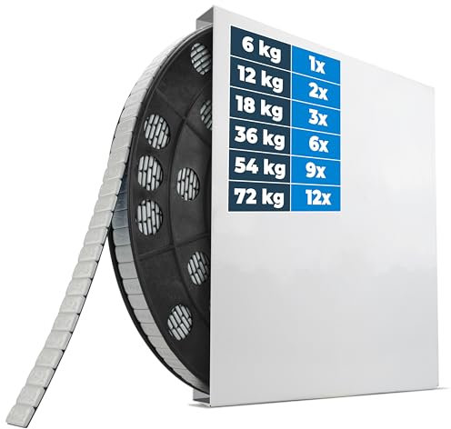 Rollo de 54 kg de peso adhesivo, 10800 x 5 g, peso de acero, barra adhesiva plateada con borde de demolición, pesos de equilibrio para llantas de acero y llantas de aluminio, con revestimiento de