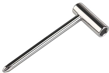 Halsstabschlüssel aus Metall Silber, 8mm für E-gitarren | Werkzeug für Halsstange, Geeignet für Elektrische Gitarre, Robuste Ausführung, Silberfarben