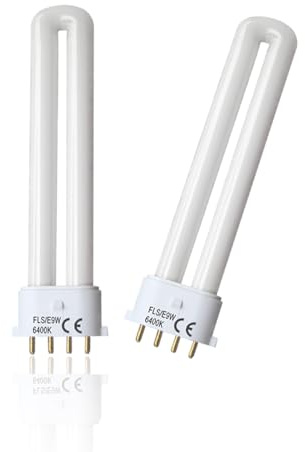 Ignixlite (2PACK) FLS/E9W Fluorescent Bulb,Replacement for Camping Lantern Bulb,4 Pin 2G7 Base,5.5 inch Special Size,6400K