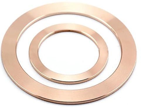 EKFBQBGW CF25/35/63/80/100/150 Vacuum Flat Copper Crush Washer Gasket Sealing Ring for Flange Fittings Pump (CF20 32.9x22mm 2pcs,Raw Copper)
