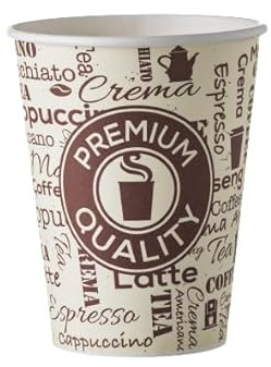 Carte Dozio - Vasos reciclables de papel desechables, colores fantasía, 360 ml para café, agua y refrescos - paquete de 50 unidades