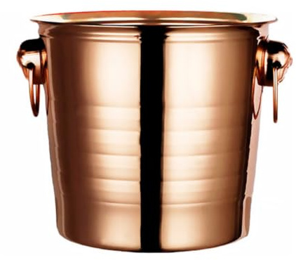 Warmhm Seau à Glace Seau à Glace Portable en Acier Inoxydable Épais, Résistant aux Rayures et Facile à Nettoyer pour Fêtes et Réceptions Modernes