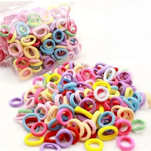 200-Pack Baby Hair Bobbles - Macaron & Bright Color Elastic Hair Rings, Soft Toddler Hair Accessories for Girls