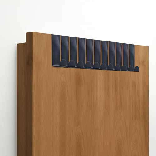 VELLUSTRA 10er Set Türgarderobe zum Einhängen, Türhaken aus Edelstahl, Flexible Kleiderhaken Tür, Robust, Vielseitige Haken zum Einhängen, Platzsparende Türhakenleiste für Gesamte Wohnung