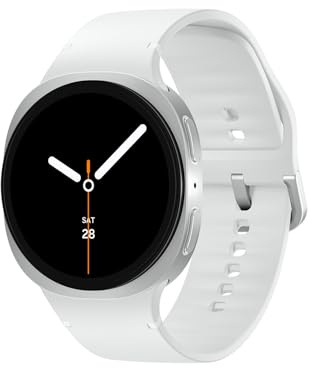 Samsung Galaxy Watch8 Smartwatch mit Galaxy AI, Fitness-Uhr und Fitness-Tracker, Sport Band, Wellness- und Schlaf-Coaching, 44 mm, LTE, Silver, 3 Jahre Herstellergarantie