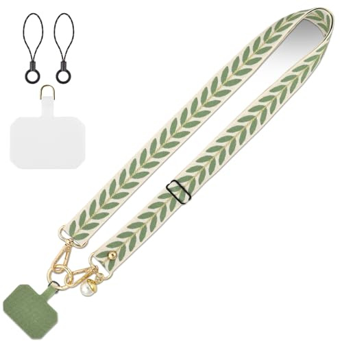 flintronic Cuerda para Movil, Cordón de Correa Colgante para Movil Universal, Ajustable Cuerda para Movil, Cruzada para Cuello, Cordón para el Puño, para Todos los Smartphones