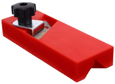 Operitacx Herramienta De Planificación Manual De Carpintero Cuchilla Afilada, Cepillado De Recorte, Mango Contorneado Rojo, Compacta Para Proyectos De Madera Profesionales y Bricolaje