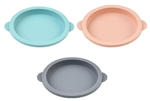 WeddHuis 3 Piezas Moldes de Silicona para Freidora de Aire, Forma Redonda para Huevos, Resistente al Calor y Antiadherente, Molde para Pan de Hamburguesa, Pancakes y Crêpes (10 cm)