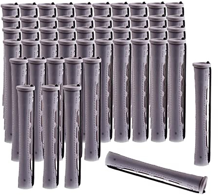 Generic Cold Wave Perm Rods Professional Permanent Wave Hair Styling Rollers with Lid And Elastic Band Secureable for Curly Hair for Fr, 50Pcs 1.5cm