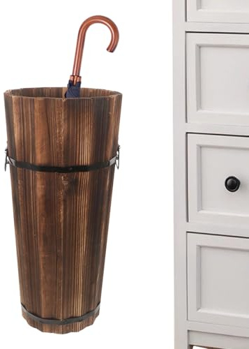 Mppchhn Soporte Para Paraguas - Gran Almacenamiento Moderno De Madera - Organizador De Paraguas Para Vestíbulo - Para En Interiores Exteriores Pasillo Patio Hogar Oficina Dormitorio