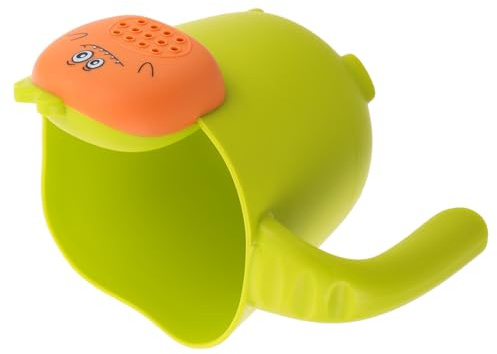 BESTonZON Gobelet de Rinçage pour Bébé en PP sans Louche de Bain Verte avec Bec Anti-Éclaboussures et Poignée Ergonomique Accessoire de Bain pour Lavage des Cheveux et Rinçage en Toute