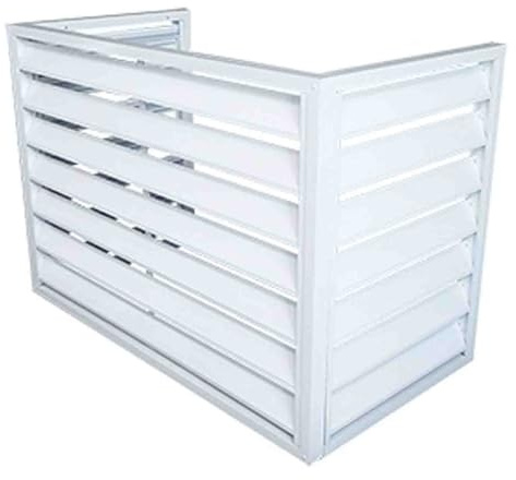 Cubierta de aluminio para aire acondicionado para uso en exteriores e interiores, valla para ocultar el aire acondicionado y la bomba de calor, resistente a la intemperie, protección elegante