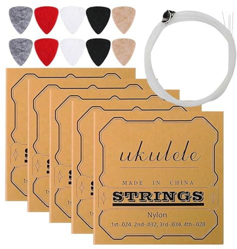 Ukulelensaiten | Instandhaltung | Instrumentenersatz-Set – Ideal für Anfänger, leidenschaftliche Musiker, Festivals und Studioabende
