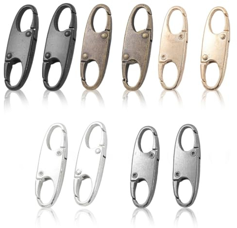 BDEPSTR Antifurto, 10 Pcs Lucchetti con Cerniera per Zaini,Clip per Cerniera Staccabili, Piccole Clip per Cernieras,per Bagagli, Zaini, Borse, Portafogli