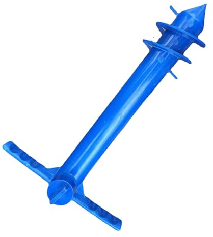 MAGICLULU Supporto per Ombrellone da Spiaggia Base da Giardino in Plastica Blu, Portaombrellone da Esterno Stabile Inserto a Terra, Resistente al Vento per Uso in Spiaggia e Giardino