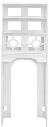 HPDTZ Toilette Schrank Regal Bad Ablage Organizer Ständer PVC 4 Ebenen Weiß