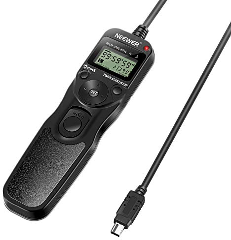Neewer Minuterie Numérique Déclencheur à Distance (Remplacement pour MC-DC2) pour Nikon D90 D600 D610 D3100 D3200 D3300 D5000 D5100 D5200 D5300 D7000 Appareils Photo Reflex Numériques