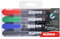 Kores - K-Marker XP2: Pennarello Indelebile con Punta a scalpello, Inchiostro Waterproof e Inodore, Adatto per Tutte le Superfici, Set di 4 Colori Assortiti