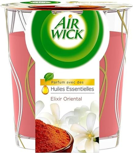 Airwick Air Wick - Deodorante per la casa, candela profumata, oli essenziali, elisir orientale, 105 g