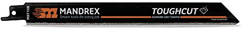 Mandrex | Diamant Säbelsägeblatt Universal TOUGHCUT Tigersägeblatt für Gusseisen, Fiberglas, Fliesen & Beton | 200 mm