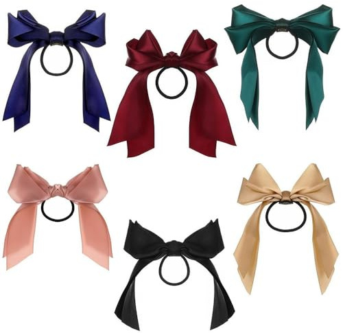 TRIXES 6er Pack Haargummi mit Bowknot und Elastischem Band