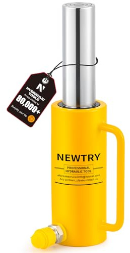 NEWTRY 20 ton Hydraulic Jack Cylinder Long Jack 6” Stroke Portable Hydraulic Ram Industrial Lifting Jack Porta Power Retract Automatically