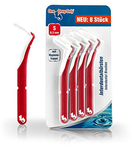 One Drop Only® - 8er Blister Interdentalbürsten 0,5mm (Größe S) / Interdental Brush zur Zwischenzahnreinigung/beste Mundhygiene durch Dentalbürsten