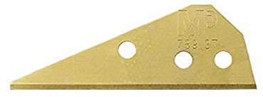 10 LAMES DE RECHANGE Réf. 789.3T professionnelles, en acier supérieur revêtue TIN, pour couteau de sécurité Mure & Peyrot « bec de canard » type Sofiac. Longueur 44 mm. Efficaces et durables.